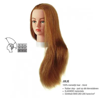 Produktbild von Sibel Übungskopf July mit einer Haarlänge von 45-60cm für Schnitt- und Stylingtraining