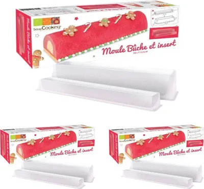 Obrázek produktu pro 3 formy na noëlské bûches + 3 vložky