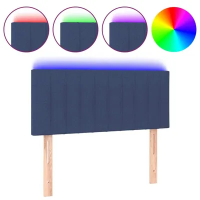 Produktbild von vidaXL LED Kopfteil Blau 90x5x78/88 cm Stoff