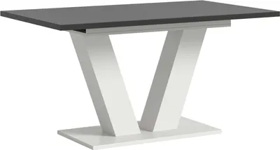 Produktbild von Esstisch Motion ausziehbar, Weiß/Grau, V-Fuß, 150-190 cm