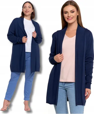 Immagine prodotto di Cardigan Elegante Lungo Maglione Donna Classico Tinta Unita Moraj S/M