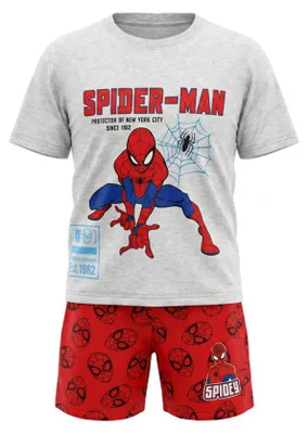 Produktbild von Marvel Spiderman Kinder kurz Pyjama Schlafanzug - 98, Grau