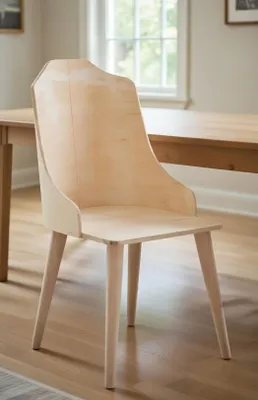 Produktbild von Moderner Holzstuhl mit ergonomischer Rückenlehne für maximalen Komfort