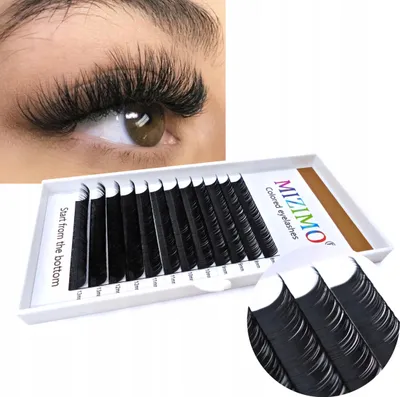 Produktbild von Einzelwimpern 8-13mm, Curl D, 12 Streifen SCHWARZ