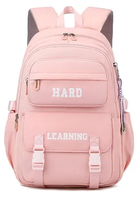 Produktbild von Schulrucksack Rucksack Büchertasche für Schüler Uni Reisen Freizeit Daypack Rosa