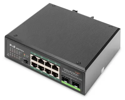 Image de DIGITUS DN-651110 Commutateur industriel Gigabit PoE+ DIGITUS, 8 ports, non géré