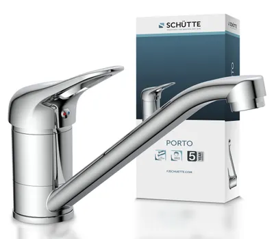 Produktbild von SCHÜTTE Küchenarmatur PORTO, 360° schwenkbarer Wasserhahn Küche, Mischbatterie Küche, Spültischarmatur in Chrom