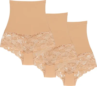 Immagine prodotto di Wol-Bar Preciosa confezione da 3 pezzi beige M Mutandine a vita alta
