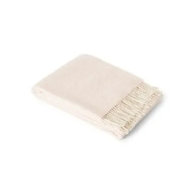 Produktbild von Stackelbergs Plaid-Mohair-Decke Mohair-Wolle Rosa-Weiß L 140 cm B 180 cm