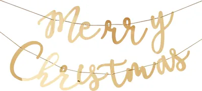 Produktbild von Goldene Holy Christmas Girlande 1,5m
