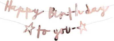 Produktbild von Roségoldene Birthday to you Girlande 4m