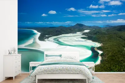 Produktbild von MuchoWow® Fototapete für Wohnzimmer oder Schlafzimmer Wandtapete Vinyl Motivtapete Süßwasserfluss am Rande der Whitsunday Islands - 330x220 cm - Fototapeten