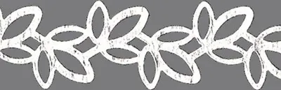 Image de Heyda 204880085 Pointe de papier autocollante "Feuilles" 2 m x 14 mm blanc