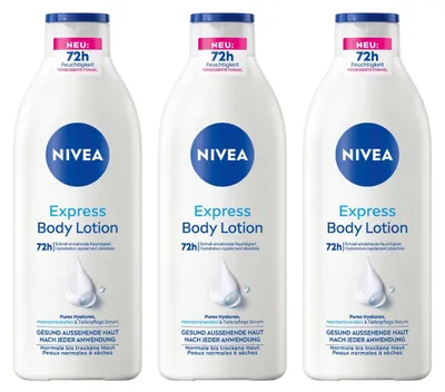 Zdjęcie produktu dla Nivea Balsam do ciała 72h szybka pielęgnacja nawilżająca 400ml 3-pak