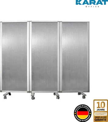 Produktbild von Doppelseitige Trennwand Verschiedene Ausführungen 3-teilig Semi-Transparent 180 x 150 cm