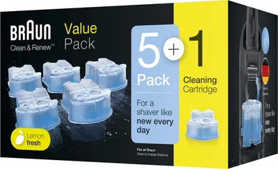 Produktbild von Náhradní kazety Clean & Renew pro elektrické holicí strojky, 5+1 balení