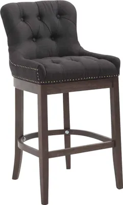 Produktbild von CLP Barhocker Lakewood Stoff, Antik dunkel schwarz