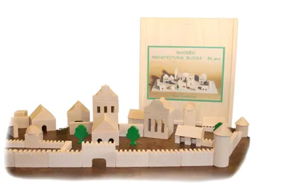 Produktbild von Ebert Holzbaukasten, Baukästen:Architekturbaukasten 86 Teile