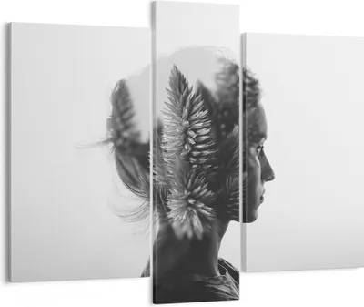 Produktbild von Bild auf Leinwand - Leinwandbild - Frau Abstraktion - 95x80cm - Wand Bild - Wanddeko - Wandbilder - Leinwanddruck - Bilder - Kunstdruck - Wanddekoration - Leinwand bilder - Wandkunst - CB95x80-3799