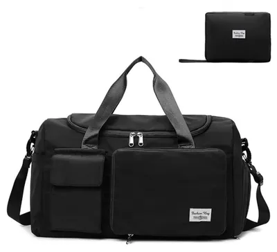 Productafbeelding van Opvouwbare reistas met grote capaciteit, zwart, 50 cm x 28 cm x 25 cm