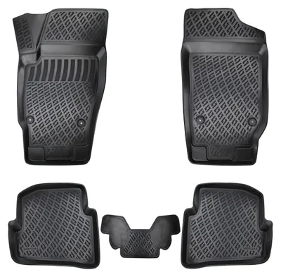 Produktbild von Rizline kompatibel mit Volkswagen POLO V  2009 - 2017 Autofußmatten Auto Allwetter 3D Gummimatten