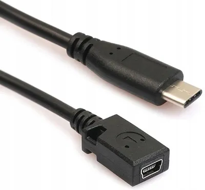 Obrázok produktu pre Adaptér USB-C na Mini USB OTG kábel čierny