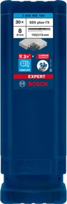 Produktbild von EXPERT SDS plus-7X Hammerbohrer-Set, 8x150x215 mm, 30-tlg.