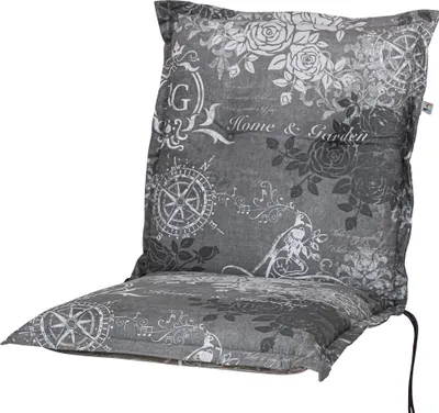 Produktbild von Auflage Niederlehner Bali extra 2384 grau Rosen Royal Garden 105x50x8 cm KETTtex
