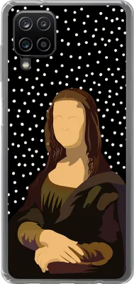Produktbild von MuchoWow® Handyhülle Schutzhülle Hülle für Telefoonhoesje Samsung Galaxy A12 Leonardo da Vinci - Alte Meister - Dots - Schwarz Silikon Softcase Handy Hülle - Bild
