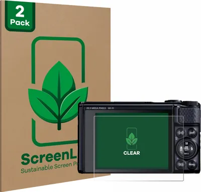 Produktbild von 2x ScreenLeaf Schutzfolie für Canon PowerShot SX740 HS Lite nachhaltiger Displayschutz Display Schutz Folie Klar Transparent