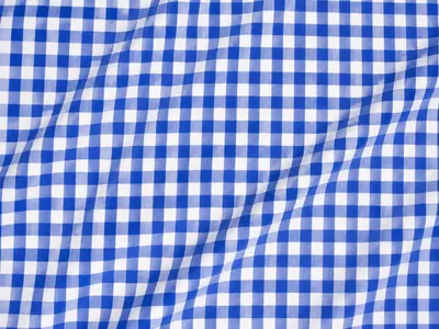 Image de Tissu au mètre à carreaux paysans, coton 20 mm - carreaux bleus et blancs - largeur:140 cm