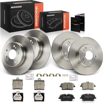 Productafbeelding van Frankberg 4x remschijven 8x remblokken vooras achteras voor Benz W