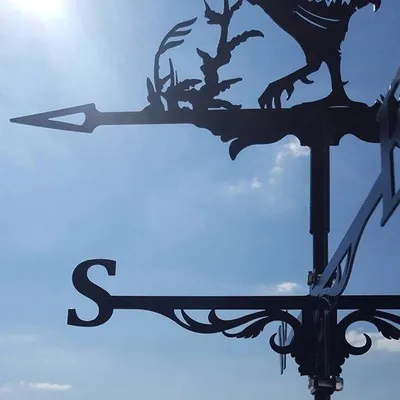 Produktbild von Smeedijzeren Windspinner mit Tiermotiv - Dekoration für den Außenbereich - Ornament für Dächer & Innenhöfe