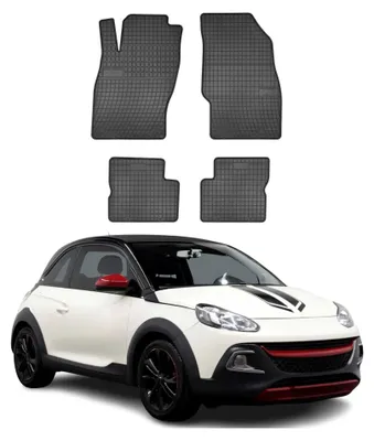 Productafbeelding van 2012-2019 Opel Adam, rubberen vloermatten, zwart, 4-delig