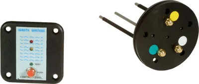 Produktbild von Bedienungspanel Fäkalientank mit Tanksender, 12V/24V, mit LED Anzeige für 3/4-Tank & voll