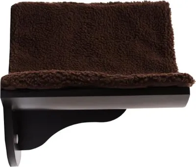 Produktbild von Braun 41 x 28 x 21 cm Katzenliege Katzen Wandliege Katzenbett Katzenregal Wandmontage Plueschauflage