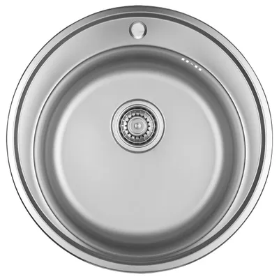Immagine prodotto di Lavello da cucina in acciaio inox Lavello da incasso, rotondo Lavello 51 cm
