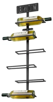 Produktbild von Flaschenregal Weinflaschenregal Weinregal - Metall - schwarz - für 6 Weinflaschen
