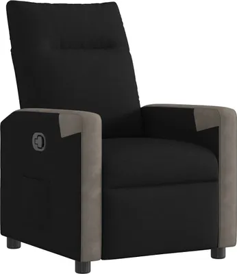 Image de Fauteuil inclinable Noir Tissu