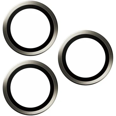 Produktbild von PanzerGlass ® Hoops® Metall Kameraschutz Natürlich iPhone 15 Pro | 15 Pro Max, Apple, Apple - iPhone 15 Pro, Apple - iPhone 15 Pro Max, Trockene Anwendung, Kratzresistent, Schockresistent, Transparent, 1 Stück(e)