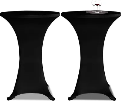 Obrázok produktu pre vidaXL Obaly na barové stoly 4 ks Ø 80 cm čierne napínacie