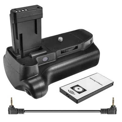 Produktbild von Batteriegriff kompatibel mit Canon EOS 1100D, 1200D, 1300D, 1500D, 2000D, Rebel T3, Kiss X50 - ersetzt BG-E10 - mit IR-Fernbedienung