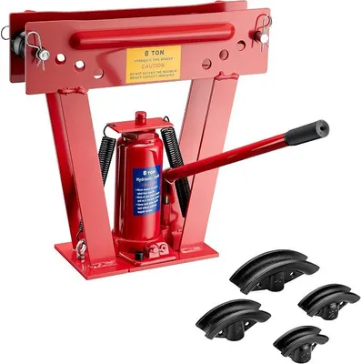 Produktbild von Rohrbiegemaschine hydraulisch 8 t, Rohrbiegegerät mit 4 Presstücken ? 21,3-40 mm, Rohrbieger inkl. Matritzen
