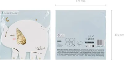 Productafbeelding van PartyDeco SPK33, Goud, Wit, Papier, Afbeelding, 320 mm, 270 mm, 16 cm