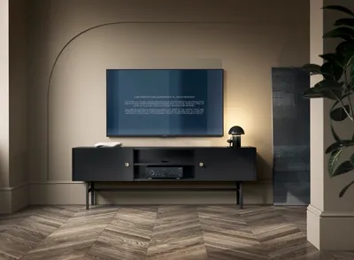 Produktbild von TV-SCHRANK DIVA Loft Lowboard TV Board (Schwarz matt )