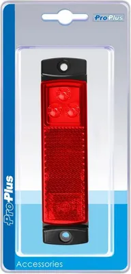 Obrázok produktu pre Predné obrysové svetlo 12/24V červené 126x30mm LED v blistri