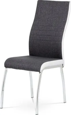 Obrázok produktu pre Jedálenská stolička Autronic DCL-433 GREY2 - sivá látka + biela koženka
