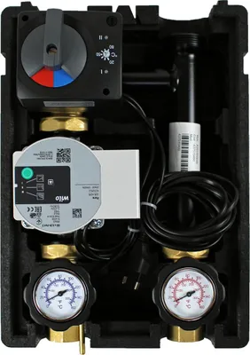 Produktbild von Thermoreflux X Rücklaufanhebung mit elektr. Stellmotor Elodrive 20-80°C Regler und Wilo Para 25/6 Hocheffizienzpumpe
