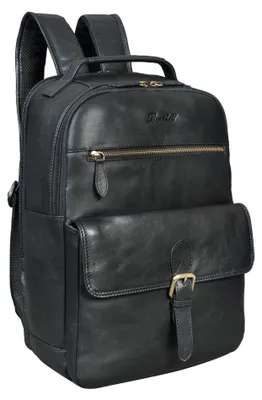 Produktbild von Benthill Rucksack Echt Leder | Reise Rucksack aus hochwertigem Rindsleder | Trekkingrucksack | Damen Herren Lederrucksack