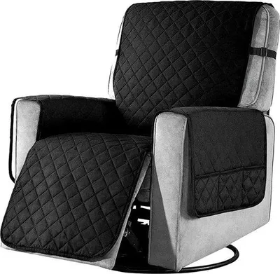 Produktbild von Famanu Sessel-Schutzhülle mit Taschen - Klein/Schwarz